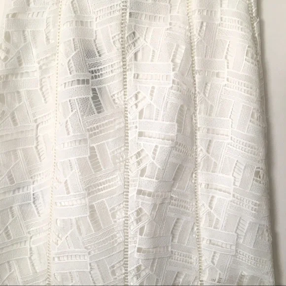 Bebe Giselle Geo Embroidered White Skirt - Picture 6 of 6